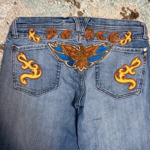 Vintage Miss Me Eagle Embroidered Jeans Size 31x30 Bootcut
